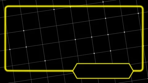 Digital interface frame lines on a black background for hud panel media Stock Footage 339113219
