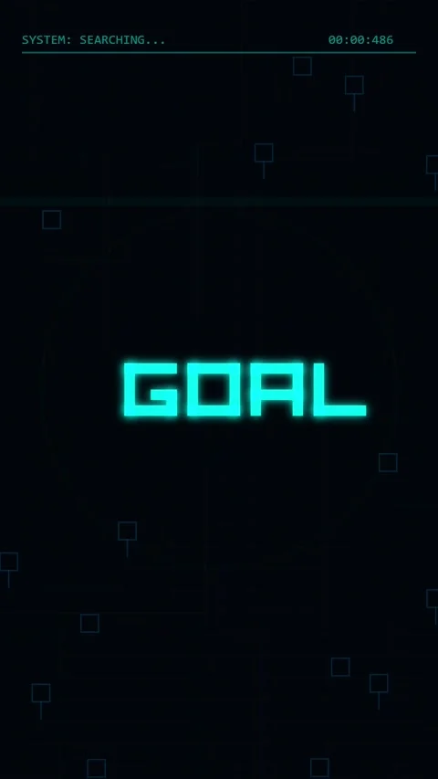 Digital Interface Goal Achievement Screen with HUD Elements Stock Footage 346202827