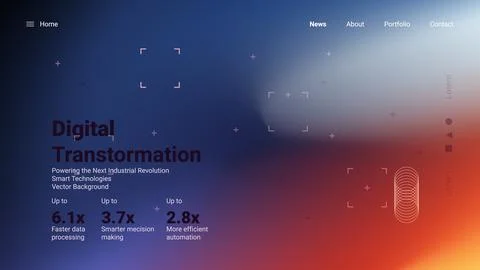 A digital interface highlights the potential of smart technologies and data.. Stockillustratie