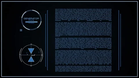 Digital interface with HUD text on it Stock Footage 65782042