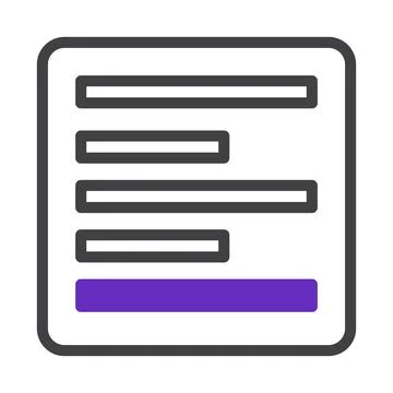 Digital interface icon representing data fields on a simplified interactive.. Stock Illustration