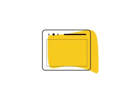 Digital Interface Icon on white background in vector illustration Stock Illustration