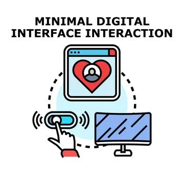 Digital interface interaction choosing online preferences Stock Illustration