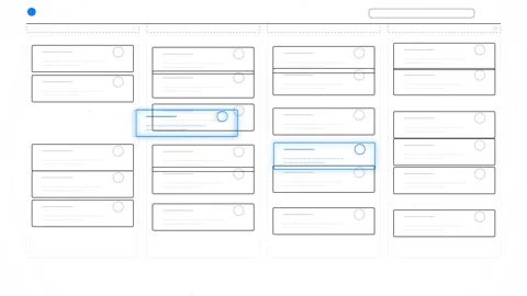 Digital interface with interactive elements, concept of data management and.. Stock Footage 347561298