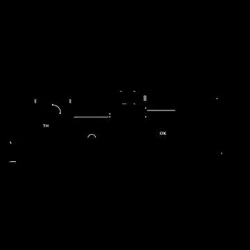 Digital interface layout with user control buttons on a dark background displ Stock Illustration