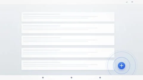 Digital interface with list of items and add button, clean design, modern U.. Stock Footage 347561924