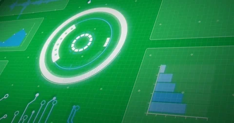 Digital interface with microprocessor connections and data processing against 스톡 동영상 324846087