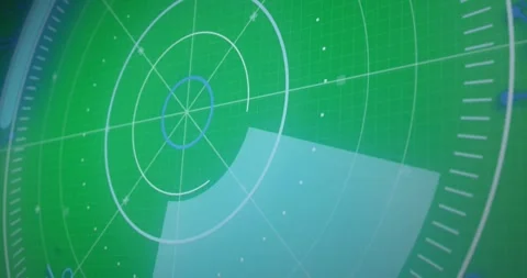 Digital interface with microprocessor connections and round scanner against Stock Footage 325178307