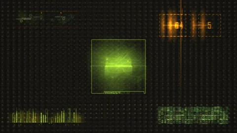 Digital Interface Neon Graphics Futuristic Data Visualization 库存影片 303574595