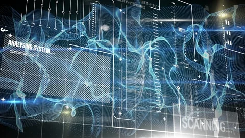 Digital interface with program codes, gr... | Stock Video | Pond5