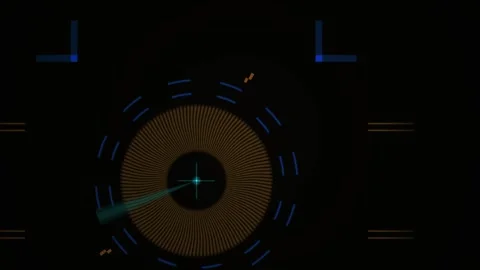 Digital interface with rotating circle. Stock Footage 334686600