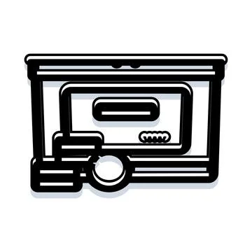 Digital interface screen displaying information a technological device Stockillustratie