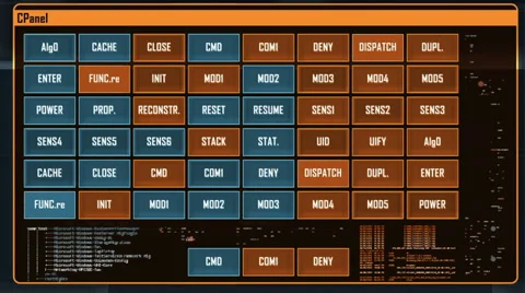 Digital interface screen (intro + loopable part) Stock Footage 32224838