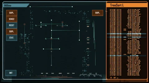 Digital interface screen (intro + loopable part) Stock Footage 32225522