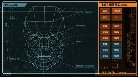 Digital interface screen (intro + loopable part) Stock Footage 32225689