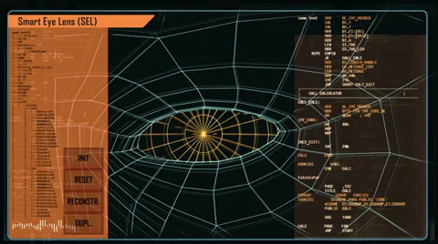 Digital interface screen (intro + loopable part) Stock Footage 32226105