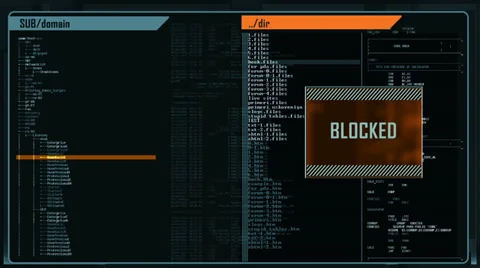 Digital interface screen (intro + loopable part) Stock Footage 32226132