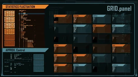 Digital interface screen (intro + loopable part) Stock Footage 32226211