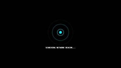 Digital interface searching and locking network beacon signal Stock Footage 346755479