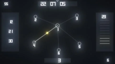 Digital interface showing data visualization and Stock Footage 338323098
