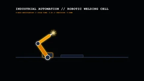 Digital interface showing robotic automation and artificial intelligence co.. Stock Footage 343285084