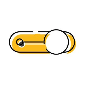 Digital interface toggle switch control element Illustrazione stock