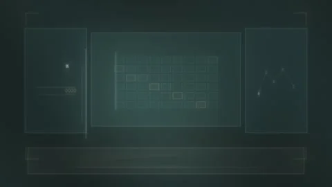 Digital interface with various data and graphs displayed Stock Footage 339294408
