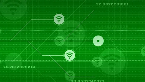 Digital Interface with WIFI Icons Video stock 114569150