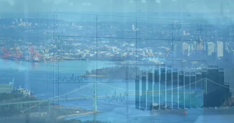 Digital interfaces simplify global business and data processing. Stock Footage 327641759