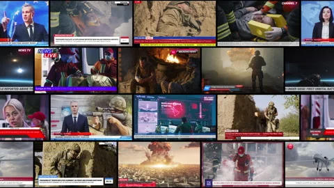 Digital Interfaces Transform Real Tragedies Into Set of Graphics and Alarming 스톡 동영상 329284332