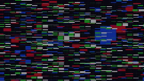 Digital Interference On Black Background Loop Stock Footage 185513191