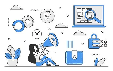 Digital internet safety Stock Illustration