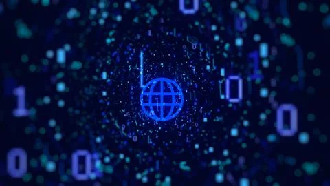 Digital internet of Things concept. Future technology network for business and Stock Illustration