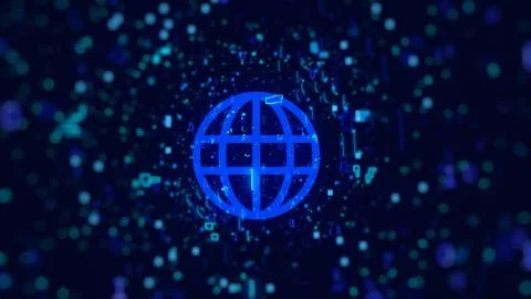 Digital internet of Things concept. Future technology network for business and Stock Illustration