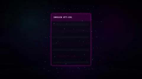 Digital Invoice for Secure Transaction Approval Presented on a Glowing Holo.. 動画素材 347362207