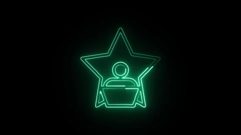 Digital Isolated on Black Background Neon Technology Data Animation Video stock 328106221