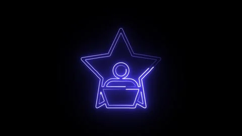 Digital Isolated on Black Background Neon Technology Data Animation Stock Footage 328106238