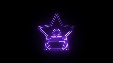 Digital Isolated on Black Background Neon Technology Data Animation Stock Footage 328106248