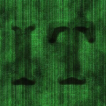 Digital IT binary emblem Stock Illustration