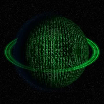 Digital IT binary world Stockillustratie