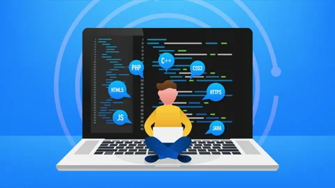 Digital java code text. Computer software coding concept. Programming coding Stock-Footage 147565554