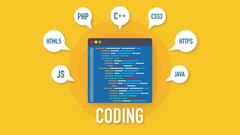 Digital java code text. Computer software coding. Motion graphics Stock Footage 159980644