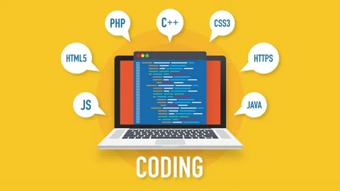 Digital java code text. Computer software coding. Motion graphics Stock Footage 159981259