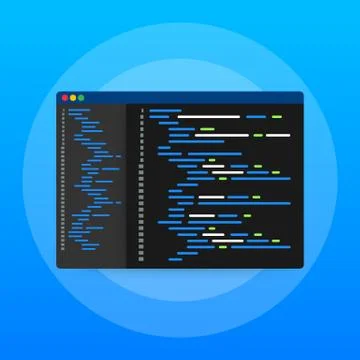 Digital java code text. Computer software coding vector concept. Programming  Stock Illustration