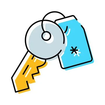 Digital key accessing online security privacy concept Stock Illustration