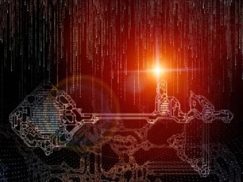 Digital Key Code Illustration