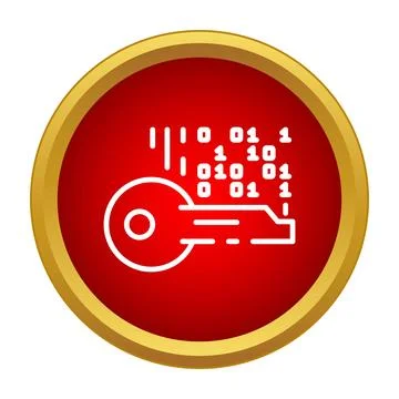 Digital key encryption for data security and access Stockillustratie