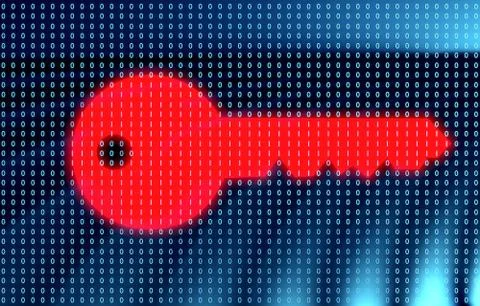 Digital key, encryption Illustrazione stock