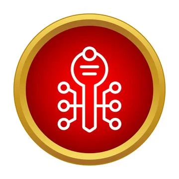 Digital key icon representing secure access technology Stock-Illustration