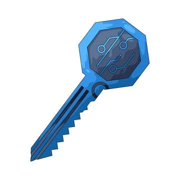 Digital key illustration Stock Illustration